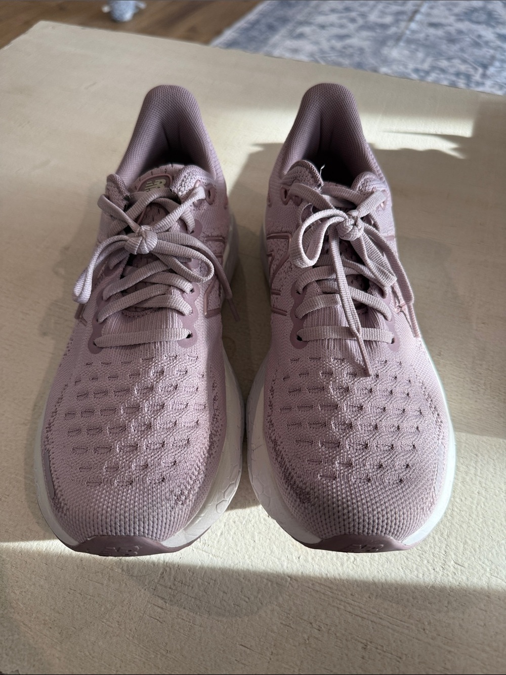 New Balance Women's Pink Knit Fresh Foam Running Sneakers - Picture 2 of 7